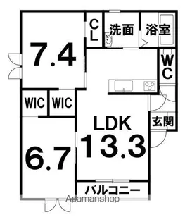 Home.Town白樺【2階】の間取り